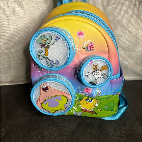 Loungefly Multicolor SpongeBob Backpack - Picture 1 of 3